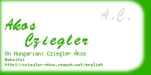akos cziegler business card